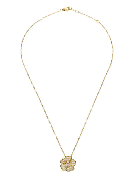  Leo Pizzo 18k Yellow Gold Flora Diamond Necklace 
