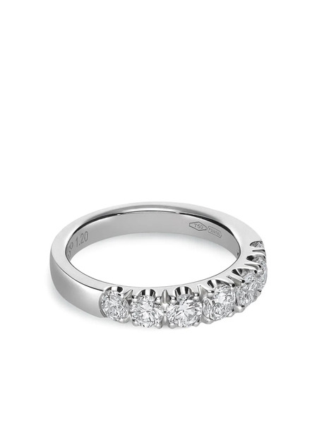  Leo Pizzo 18kt White Gold Anniversary Diamond Ring - Silver 