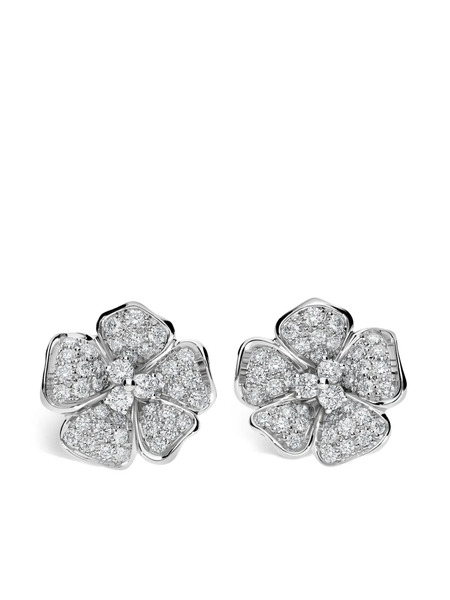  Leo Pizzo 18kt White Gold Flora Diamond Earrings - Silver 