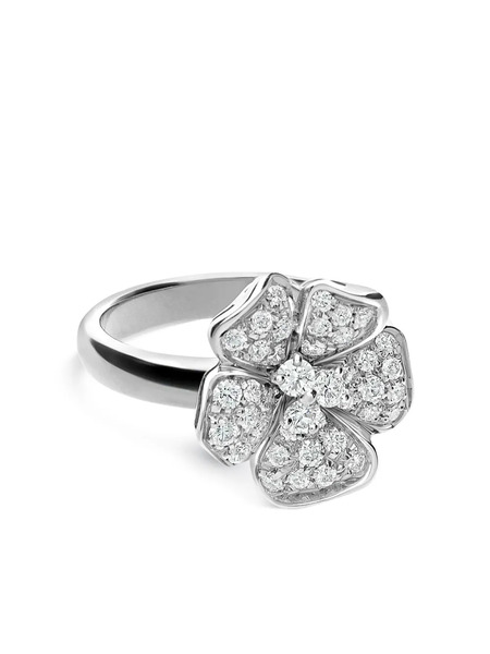  Leo Pizzo 18kt White Gold Flora Diamond Ring - Silver 