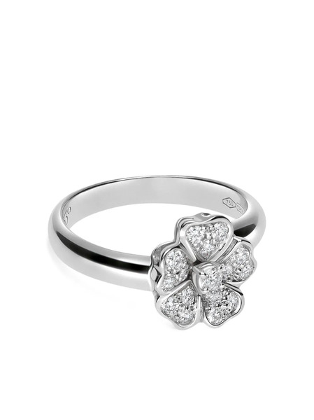  Leo Pizzo 18kt White Gold Flora Diamond Ring - Silver 