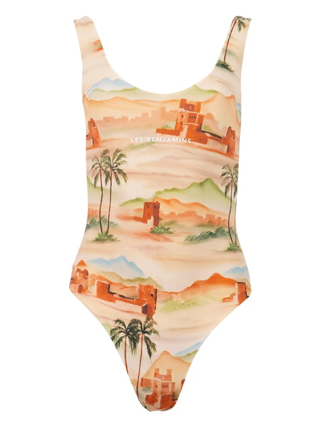 Les Benjamins Printed Swimsuit - Neutrals 