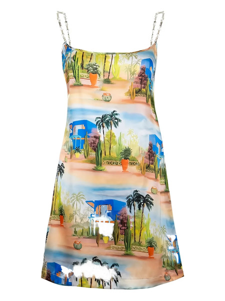  Les Benjamins Silk Min Dress - Blue 