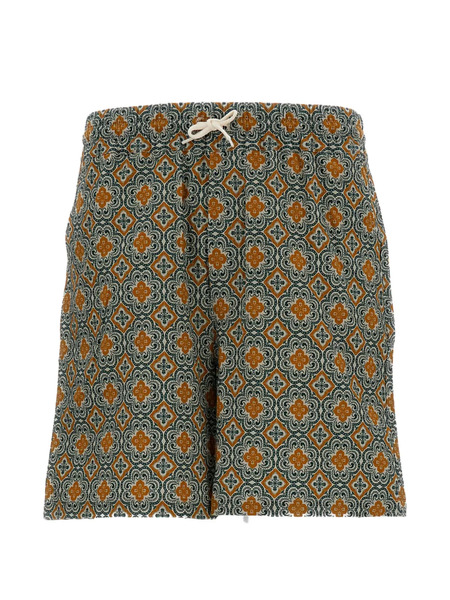  Les Deux Drawstring Patterned Shorts - Green 
