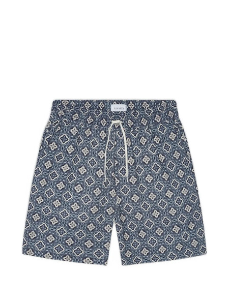  Les Deux Harry Arabesque Drawstring Shorts - Blue 
