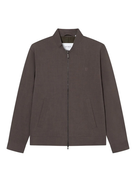  Les Deux Logo-embroidery Jacket - Brown 