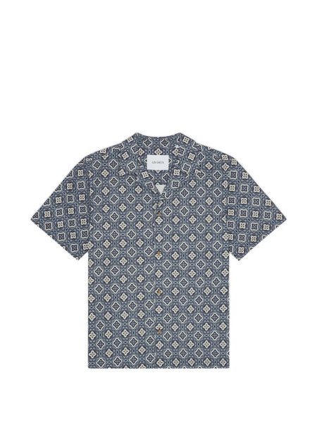  Les Deux Lukas Arabesque Patterned Shirt - Blue 