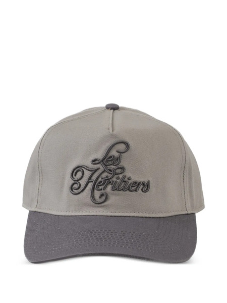  Les Héritiers Embroidered Signature Cap - Grey 