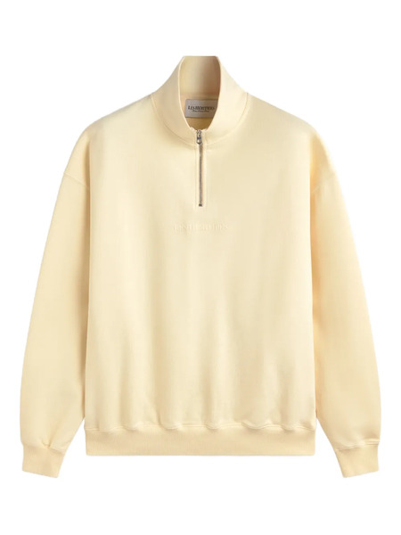  Les Héritiers Logo Quarter Zip Sweatshirt - Yellow 