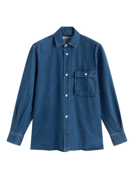  Les Héritiers Pocket Indigo Shirt - Blue 
