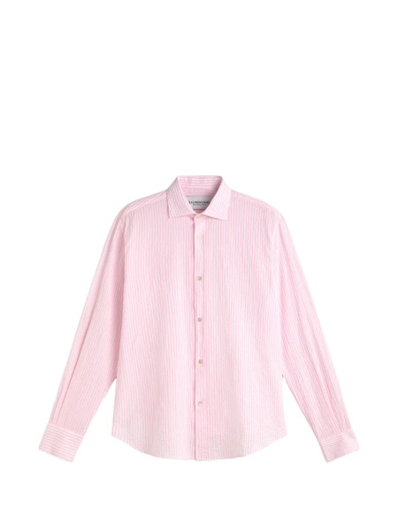  Les Héritiers Seersucker Striped Shirt - Pink 