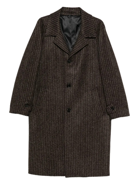  Les Hommes Houndstooth Coat - Brown 