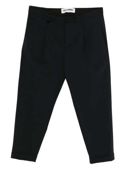 Les Hommes Logo-plaque Trousers - Black 