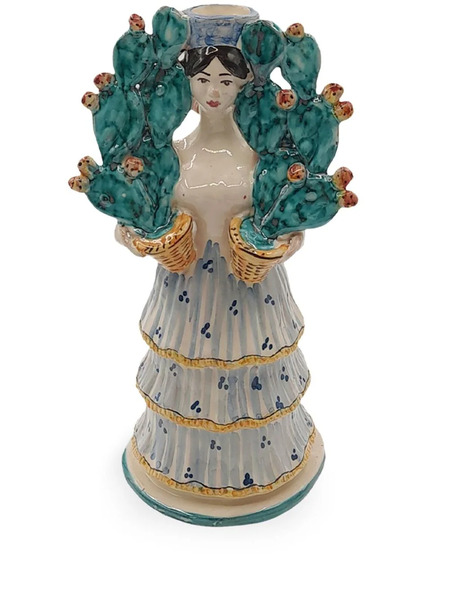 Les-ottomans Cactus Woman Porcelain Candle Holder - Multicolour 