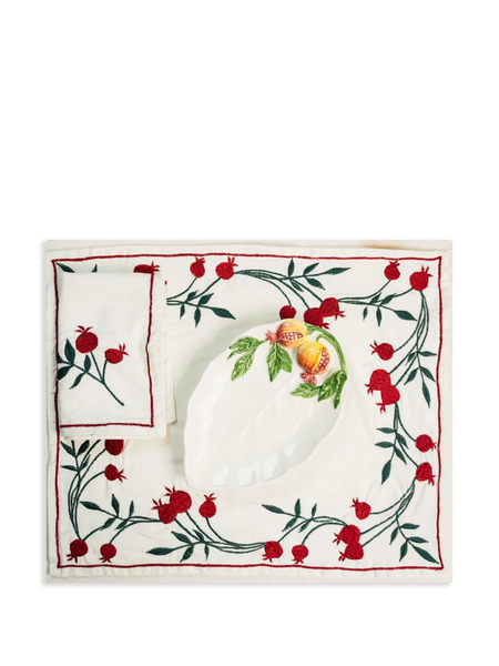  Les-ottomans Pomegranate Plate (25cm) - White 