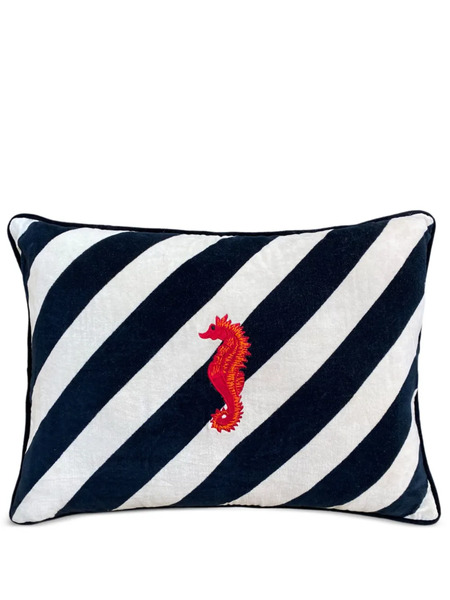  Les-ottomans Seahorse Striped Cushion (60cm X 40cm) - White 
