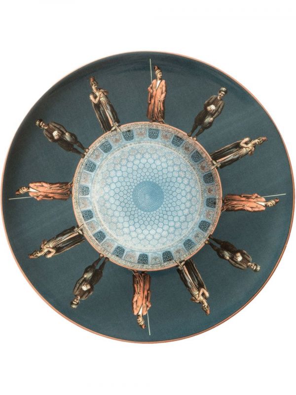  Les-ottomans Soldiers Ceramic Plate (28cm) - Grey 