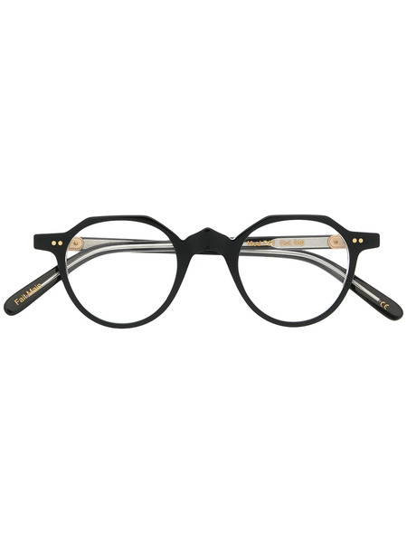  Lesca Lunetier Retro Frame Glasses - Black 