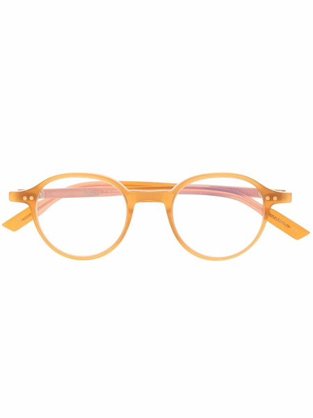  Lesca Round-frame Glasses - Brown 