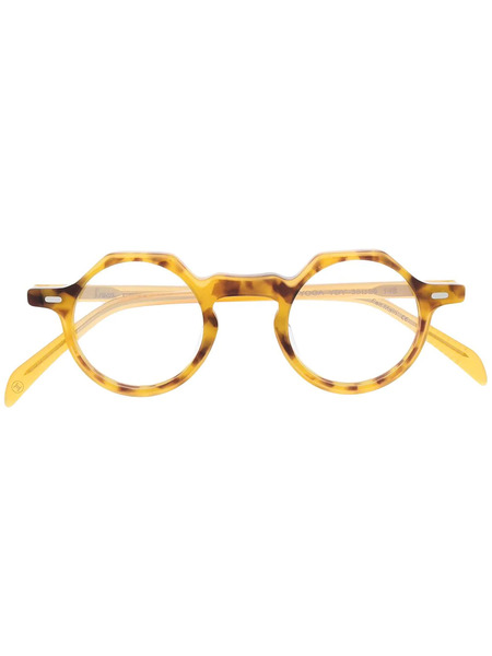  Lesca Yoga Round Frame Glasses - Yellow 