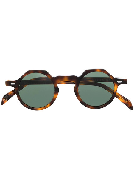  Lesca Yoga Round-frame Sunglasses - Brown 