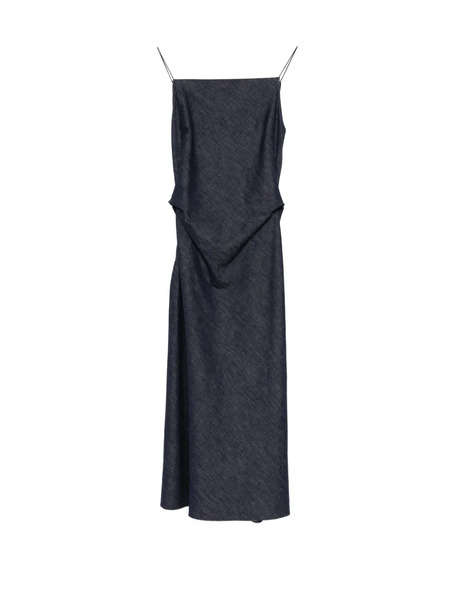  Less Fitted Waist Slip Dress - Blue 