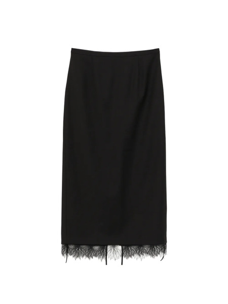  Less Lace-trim Midi Skirt - Black 
