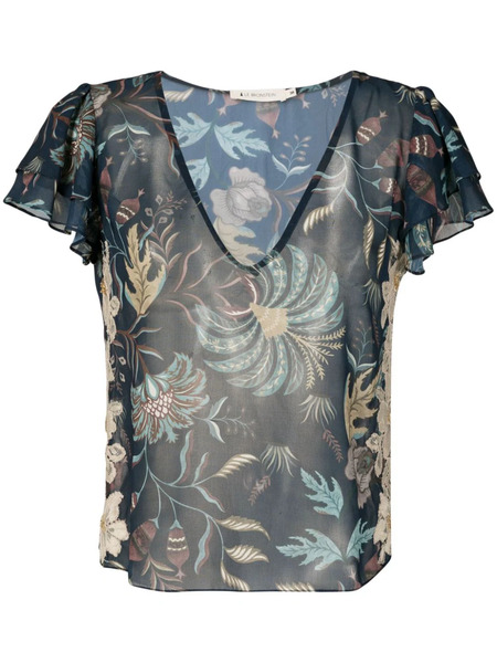  Lethicia Bronstein Aisha Floral-print Blouse - Green 