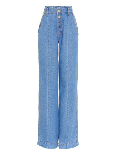  Lethicia Bronstein Button-details Denim - Blue 