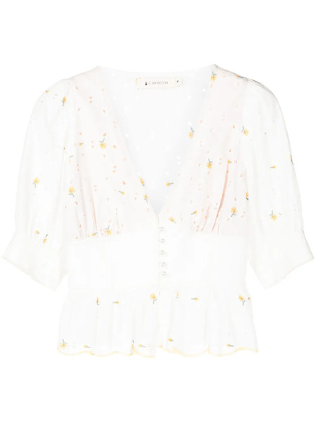  Lethicia Bronstein Margarida Broderie Blouse - White 