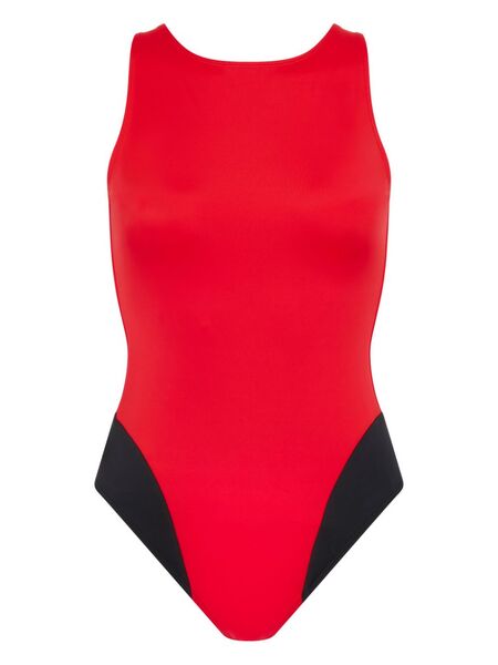  Let's Swim Open-back Swimsuit - Red 