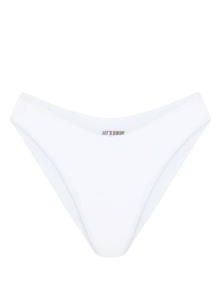  Let's Swim Seamless Brazilian Bikini Bottoms - White 
