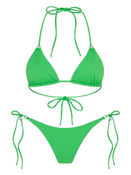  Let's Swim Side Tie-fastening Bikini Bottoms - Green 