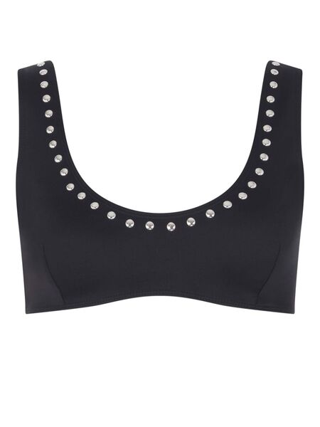  Let's Swim Studded Bikini Top - Black 
