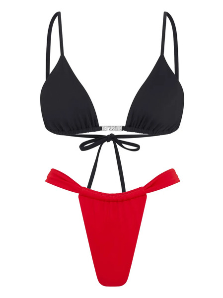  Let's Swim Triangle-shape Bikini Top - Black 