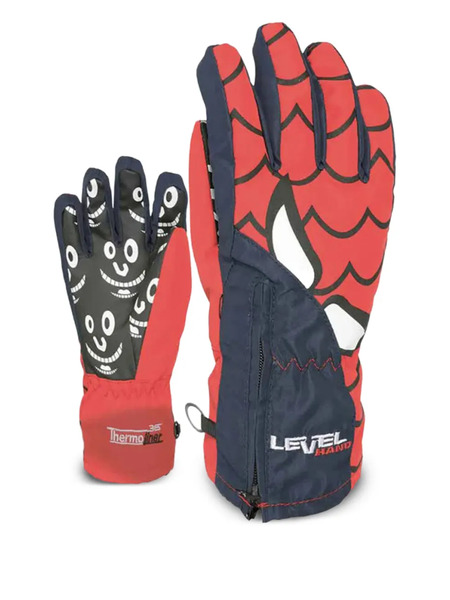  Level Kids Graphic-print Gloves - Blue 