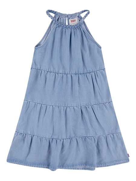  Levi's Kids Braided-strap Chambray Dress - Blue 