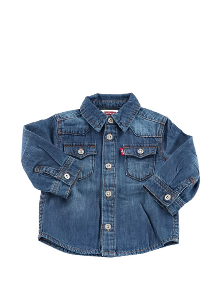  Levi's Kids Buttoned Chest-pocket Denim Shirt - Blue 