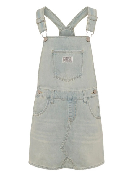  Levi's Kids Logo-appliqué Denim Playsuit - Blue 