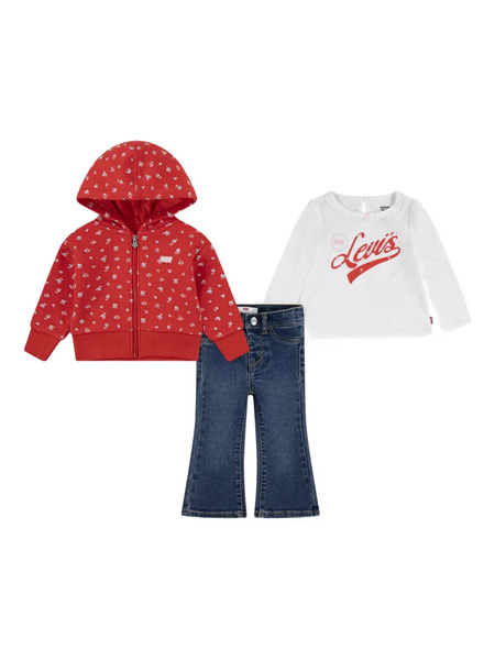  Levi's Kids Logo-details Buttoned Trousers Set - Blue 