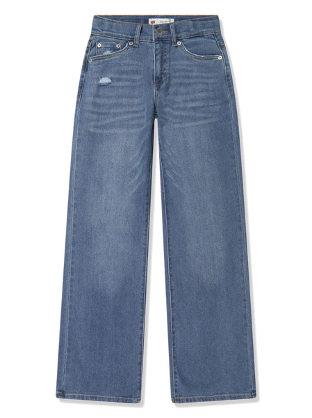  Levi's Kids Logo-patch Wide-leg Jeans - Blue 