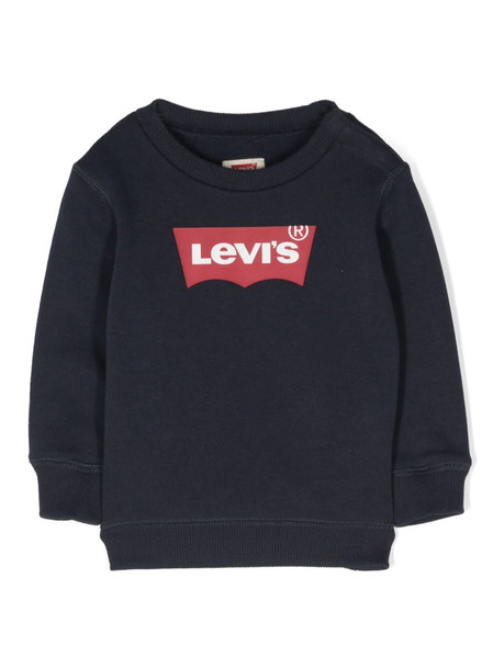  Levi's Kids Logo-print Crew-neck Sweatshirt - Blue 