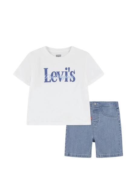  Levi's Kids Logo-print Shorts Set - Blue 