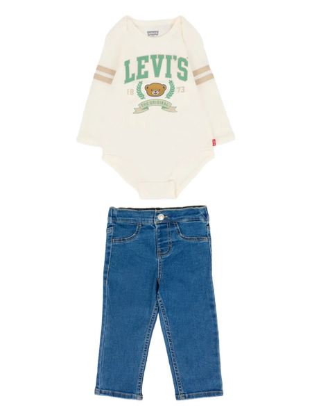  Levi's Kids Logo-print Tracksuit Set - Neutrals 