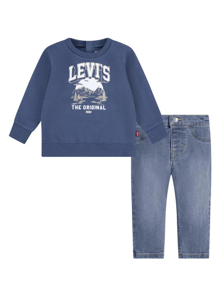  Levi's Kids Logo-print Trousers Set - Blue 
