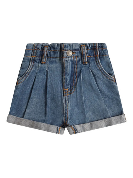  Levi's Kids Pleated Denim Shorts - Blue 