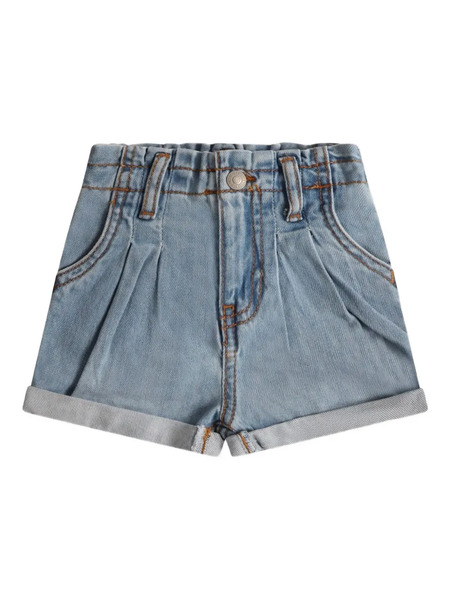  Levi's Kids Pleated Denim Shorts - Blue 