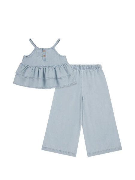  Levi's Kids Ruffled Wide-leg Trousers Set - Blue 
