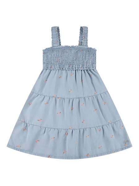  Levi's Kids Smocked Sundress - Blue 