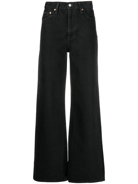  Levi's: Made & Crafted Ribcage High-waisted Wide-leg Jeans - Black 